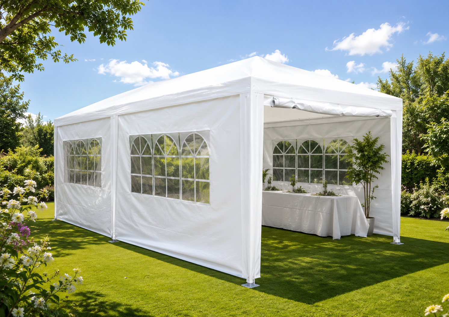 🎉 juhlateltta 3 x 6 m – valkoinen