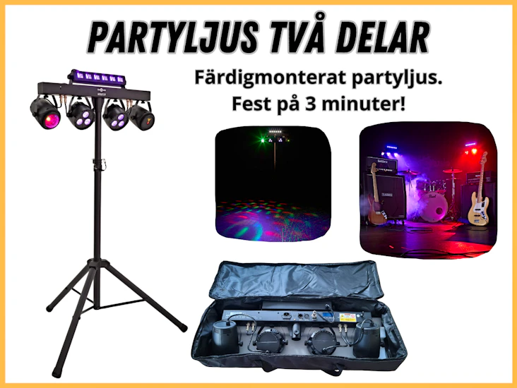 Partyljus supersmidigt paket - discolampor