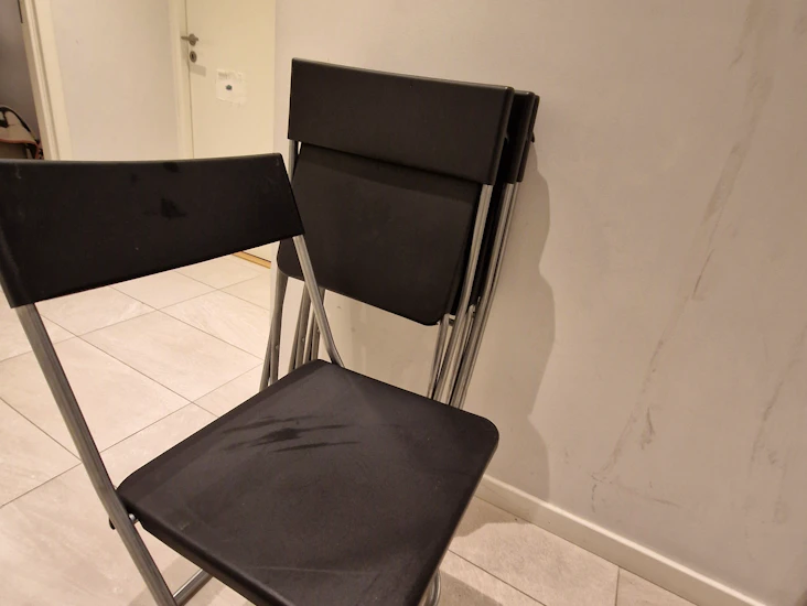 4st svarta klappstolar för olika tillställningar