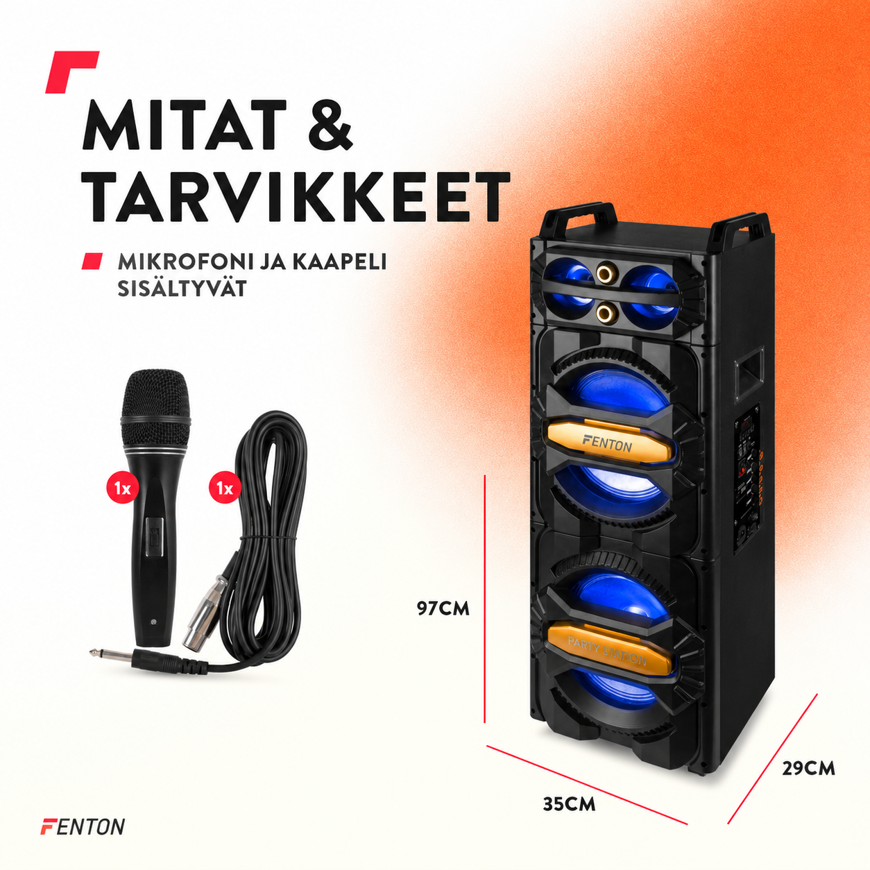 🎉🔊 juhlapaketti vuokralle – valot + 800w kaiutin + mikrofoni! 🔊🎉