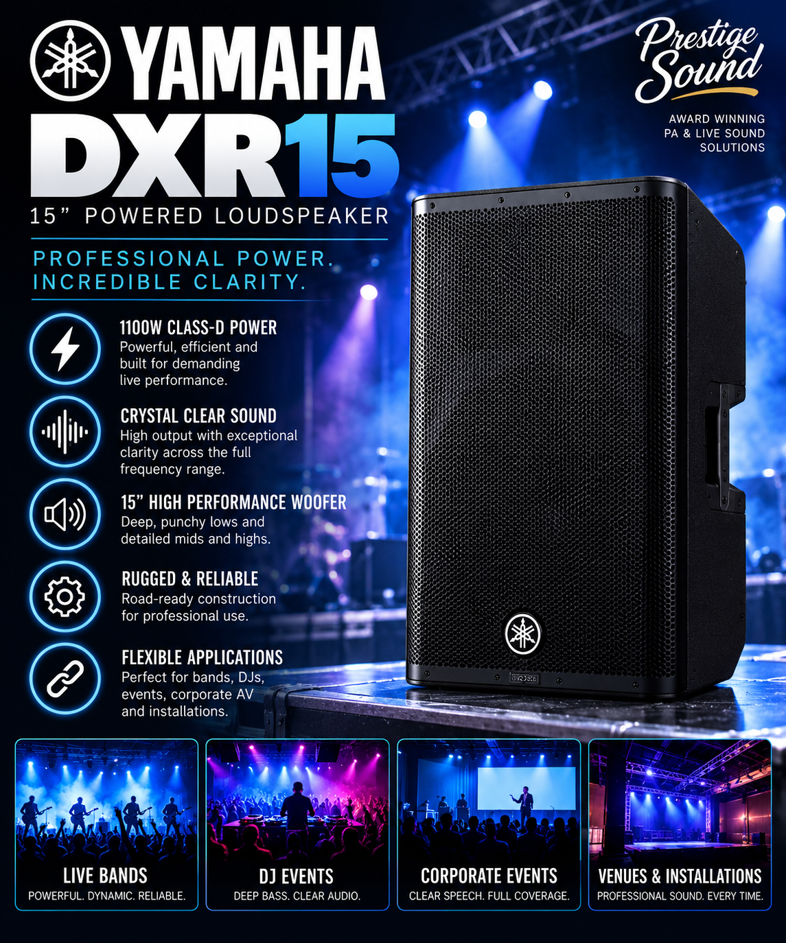 Yamaha dxr15 active speaker