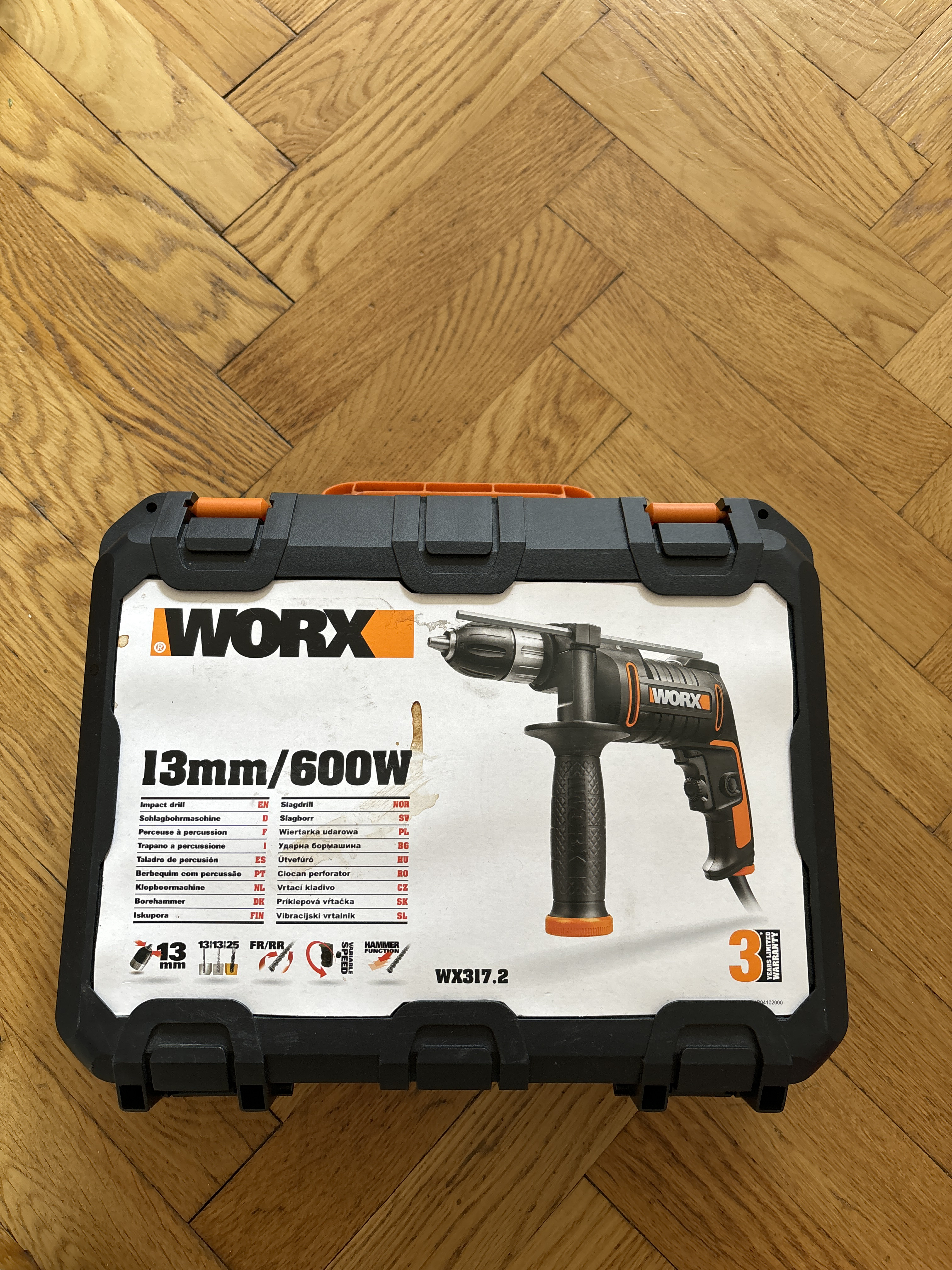 Worx 13mm/600w slagborr, sladd