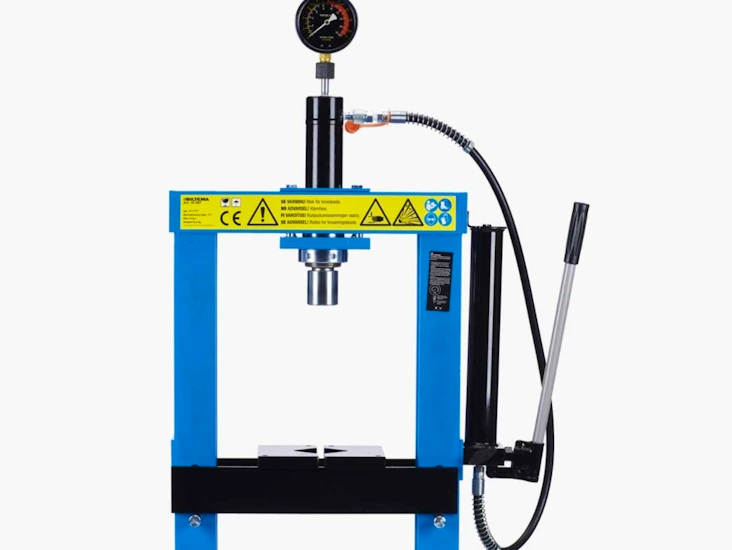 Verkstadspress 10 ton/ biltema 15-997 (ce-märkt, med manometer)