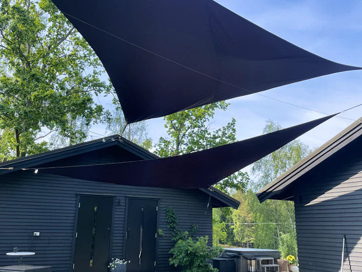 Solsegel 5x7m svarta