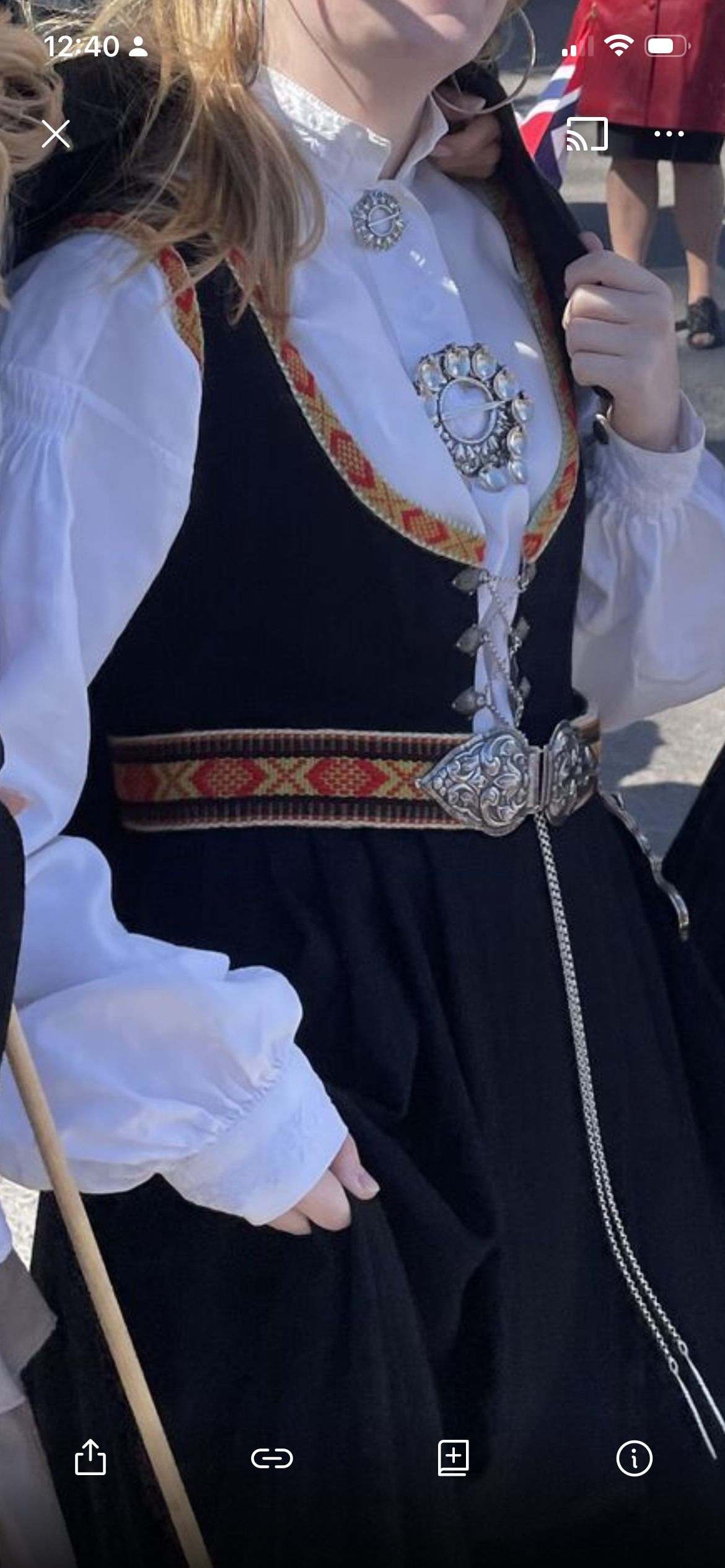 Svart vestfoldbunad 1932 str xs/s