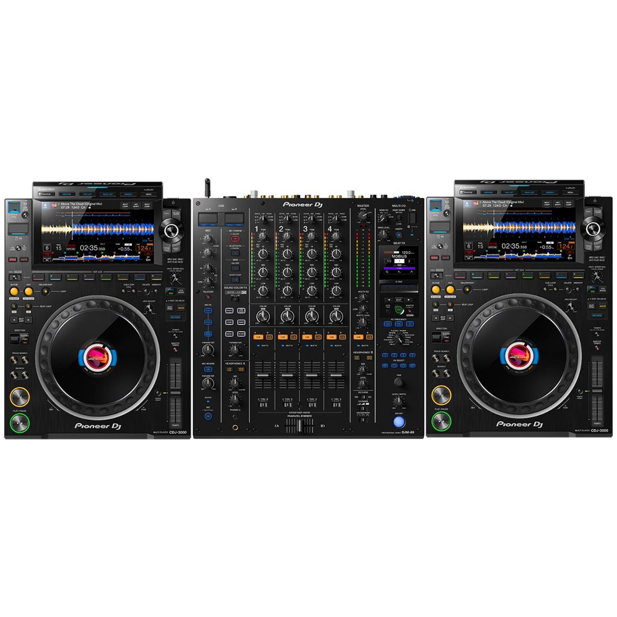 2x pioneer cdj-3000 + djm-a9 mixer 