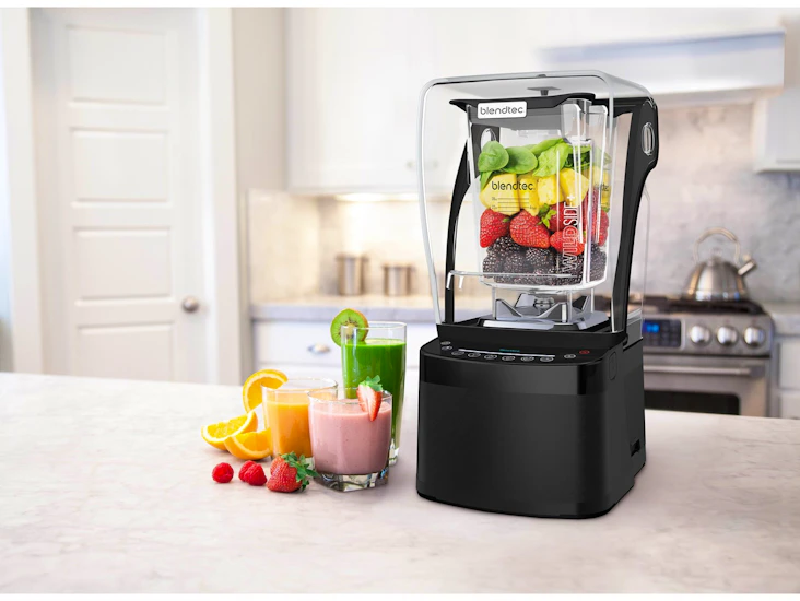 Proff blender med lyddempende lokk