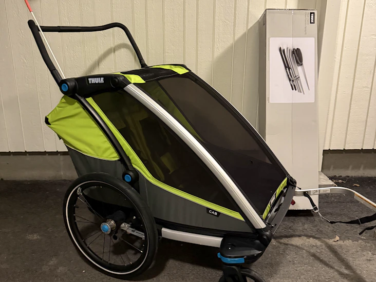 Thule cykelvagn med ski kit