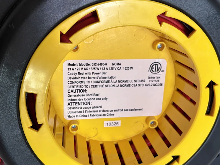 30 feet cable wheel electric extension plug