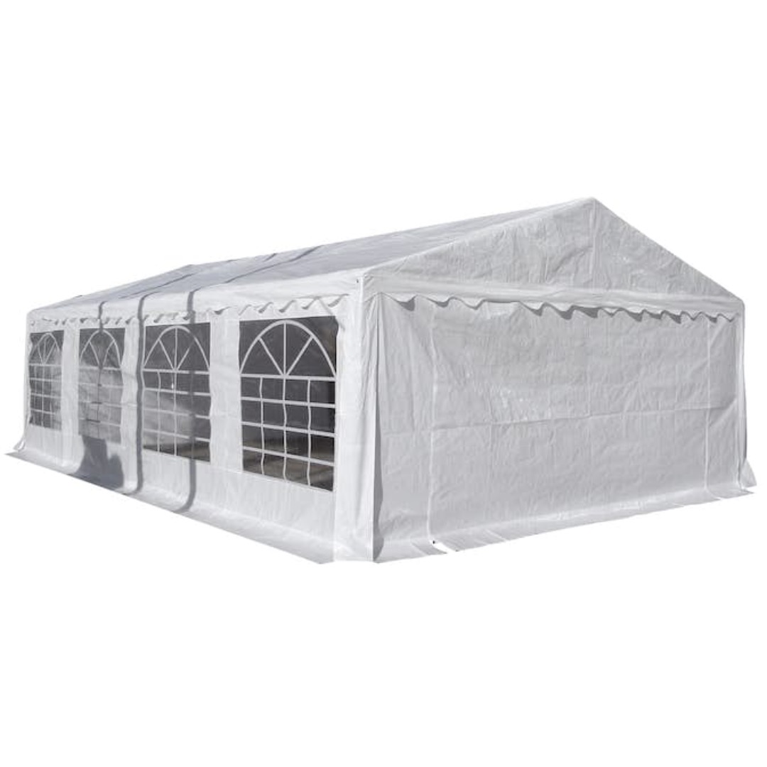 Partytält, vitt 8x5 m