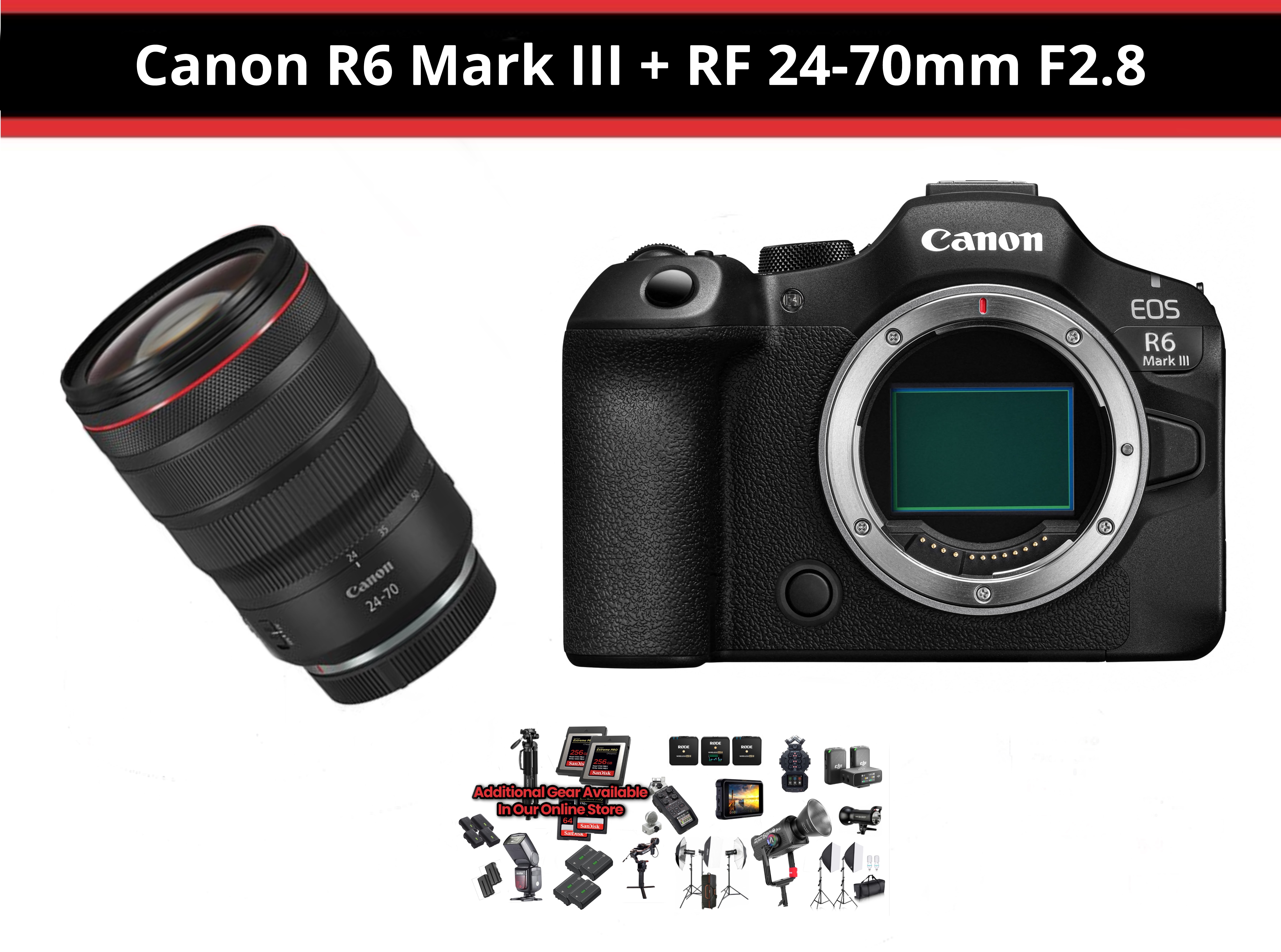 Canon r6 mark iii + rf 24-70mm f2.8 ( canon eos r6 mark iii - canon r6miii )