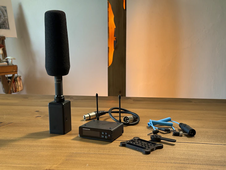 Sennheiser mkh 8060 shotgun condenser microphone & ew-dp wireless package