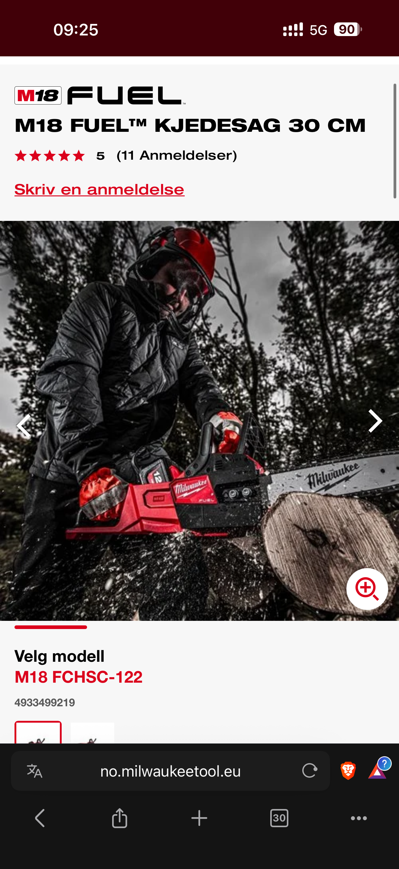 Milwaukee m18 fuel motorsag