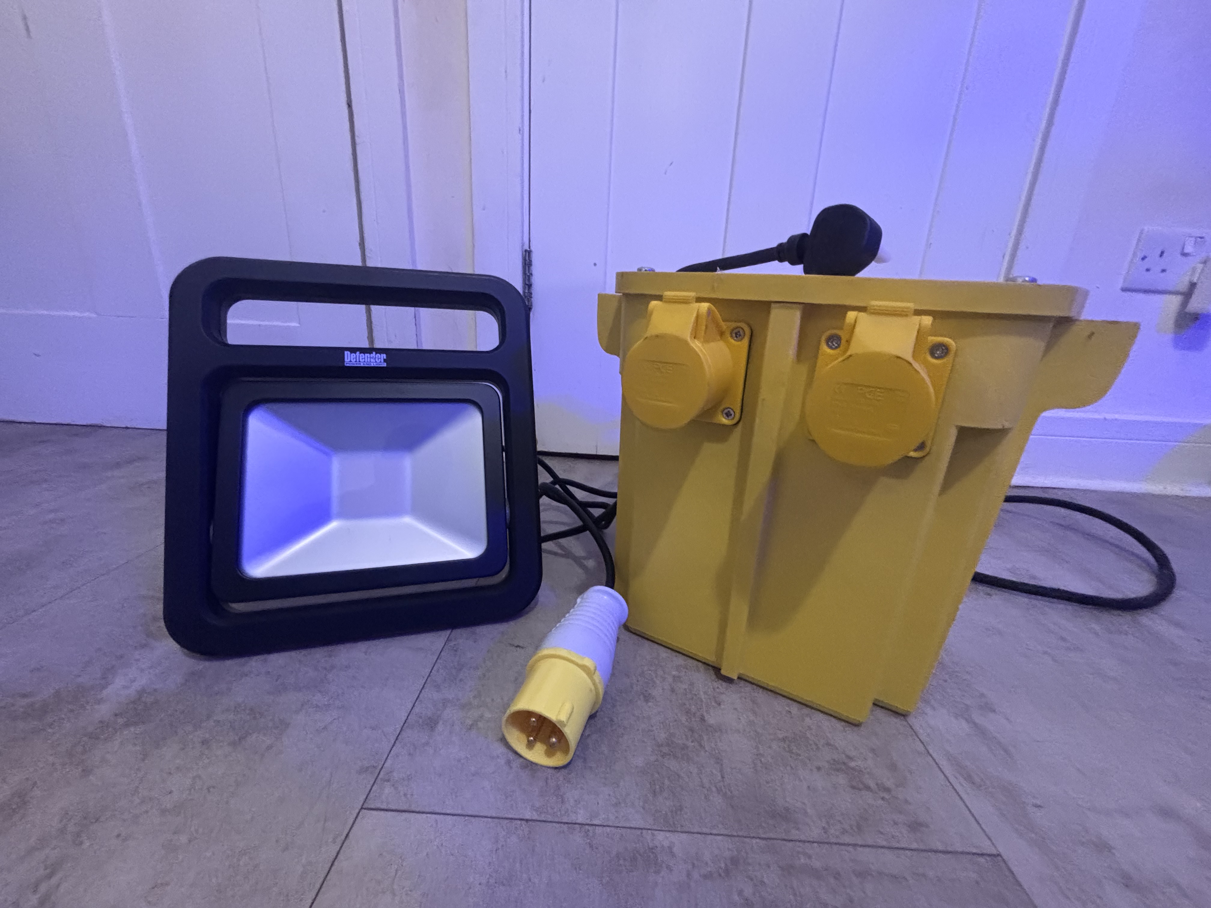 💡 110v professional site lighting package – led work light + 5kva transformer