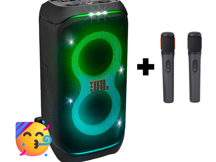 Trådlös partyhögtalare + 2 mikrofoner