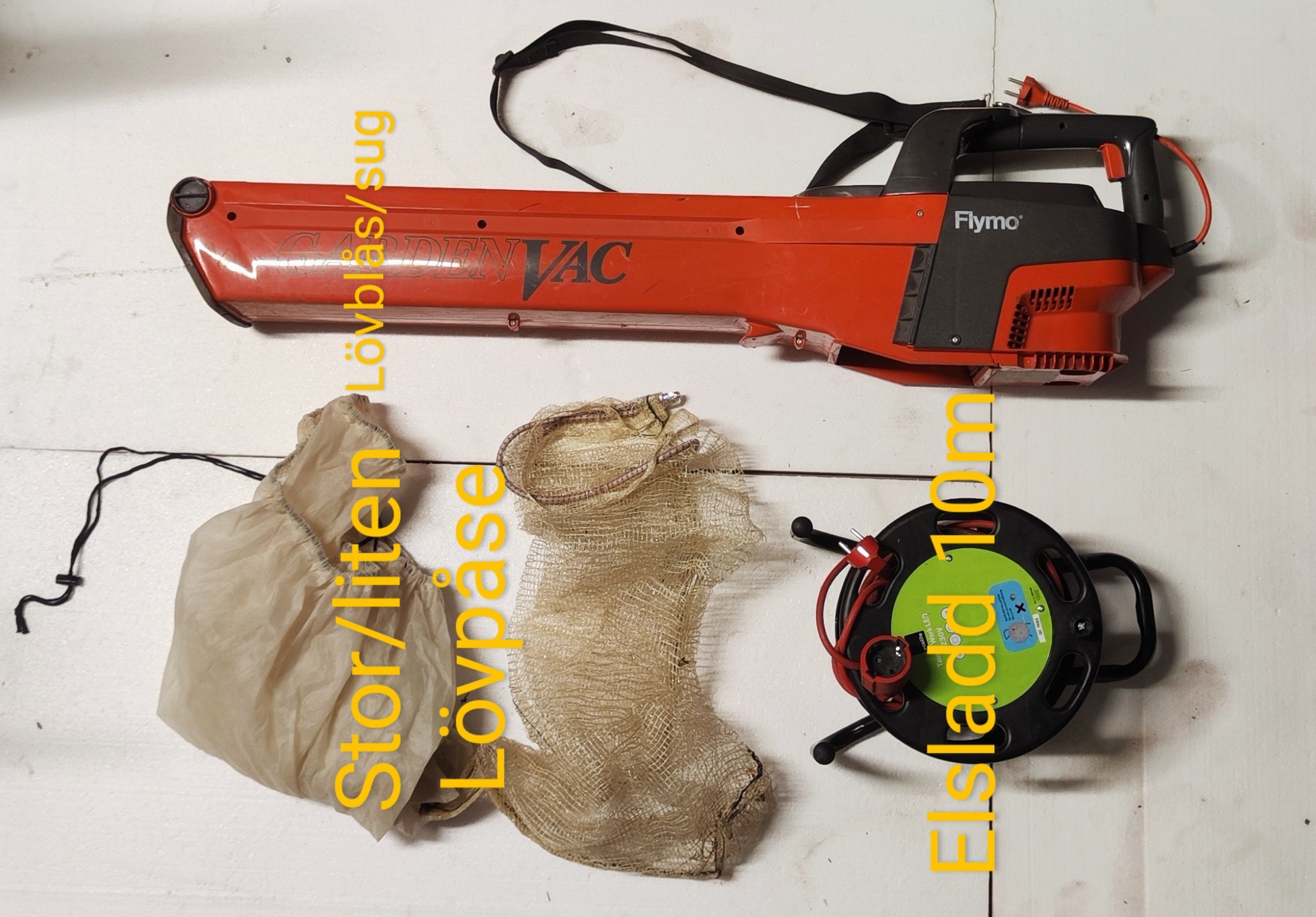 Lövblås med sug och blås.uppfångarpåse