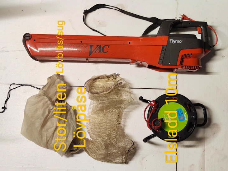 Lövblås med sug och blås.uppfångarpåse