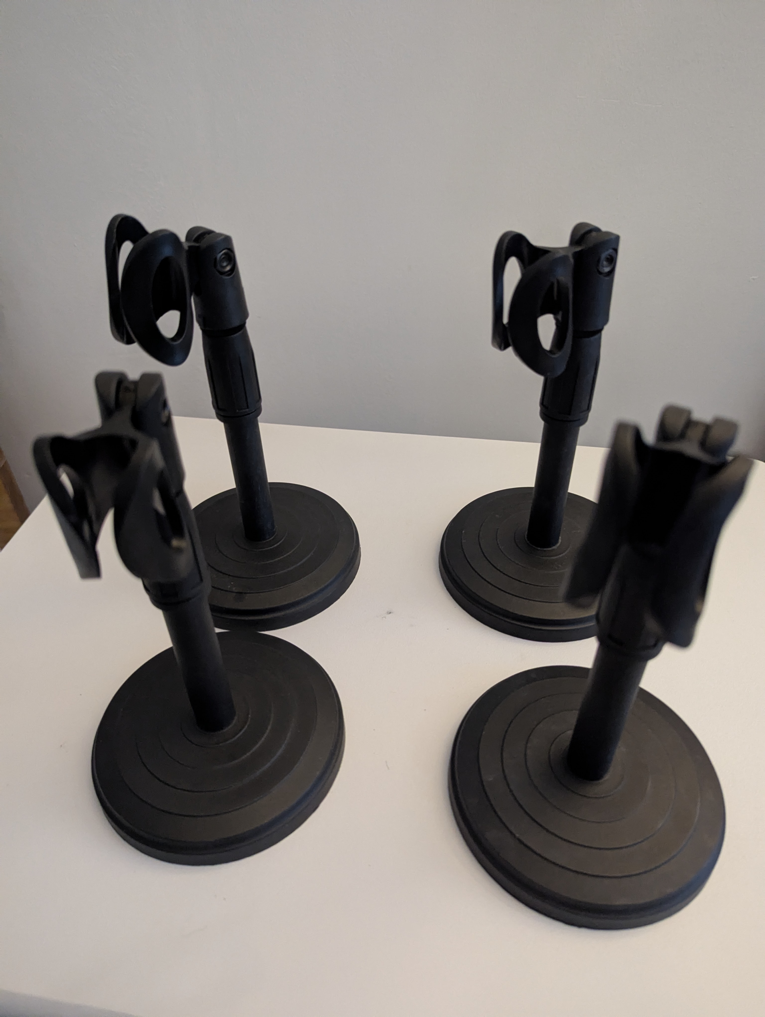 4 x adjustable table microphone stand 