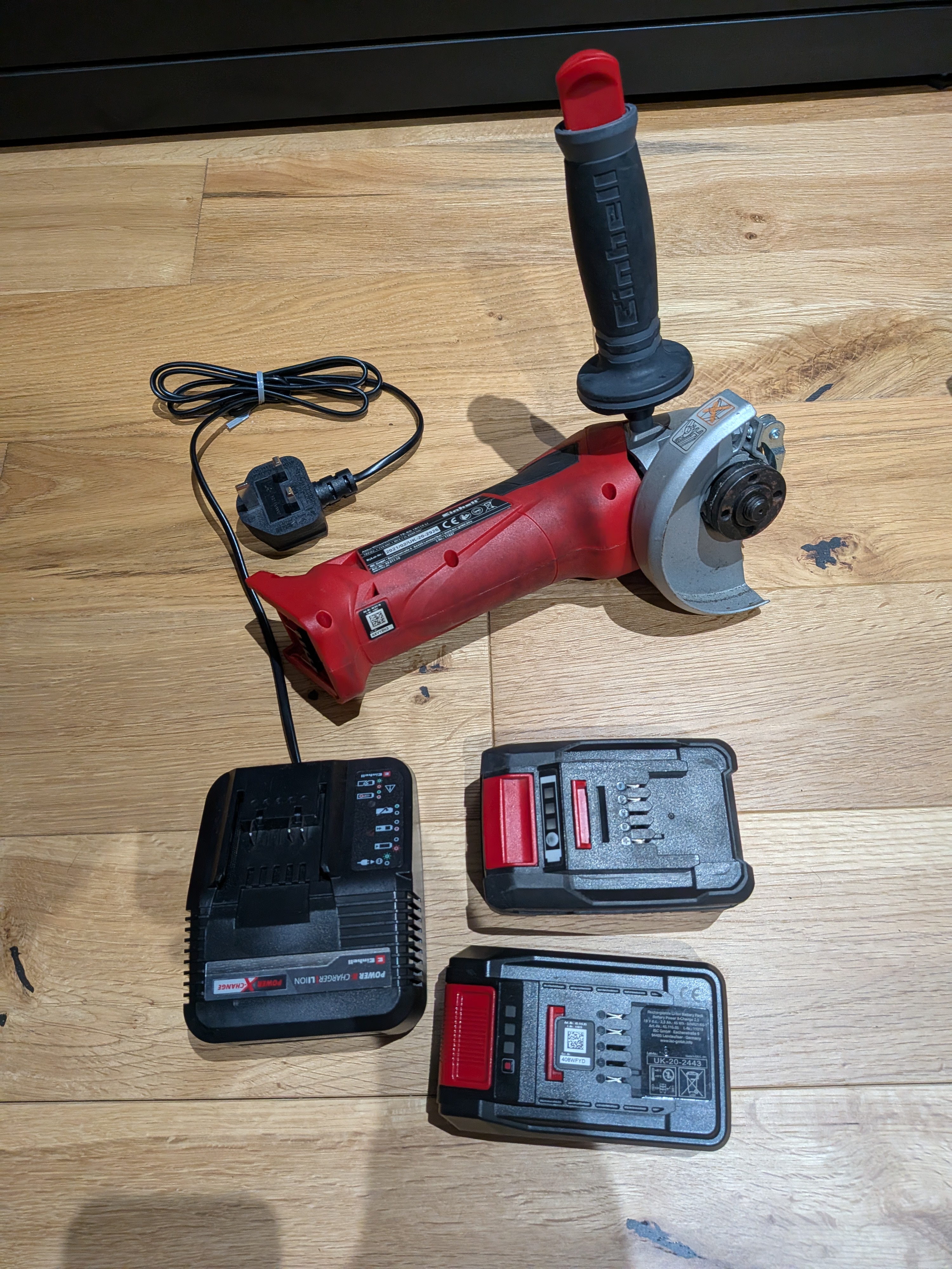 Einhell power x-change te-ag 18/115 li cordless angle grinder