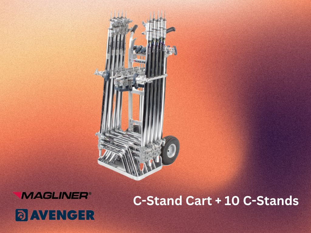C stand cart with 10 c stands