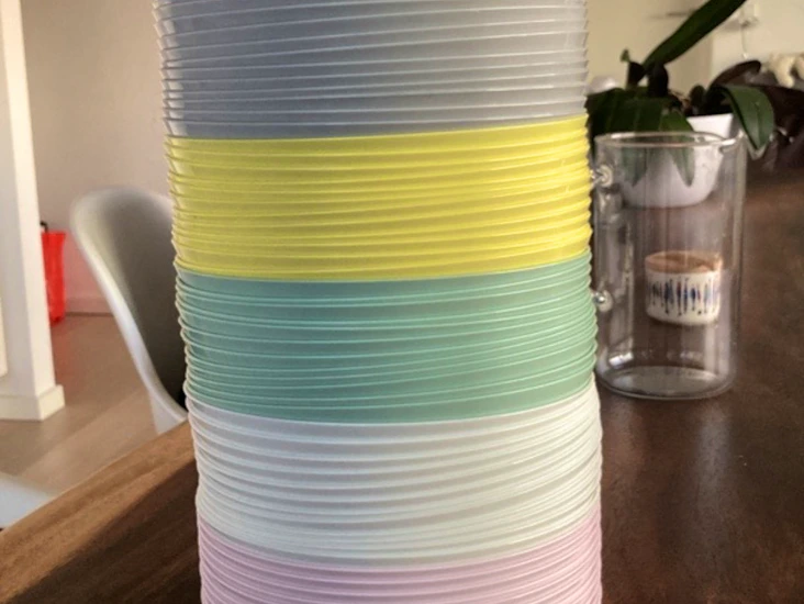 72x plastik plates/tallerken