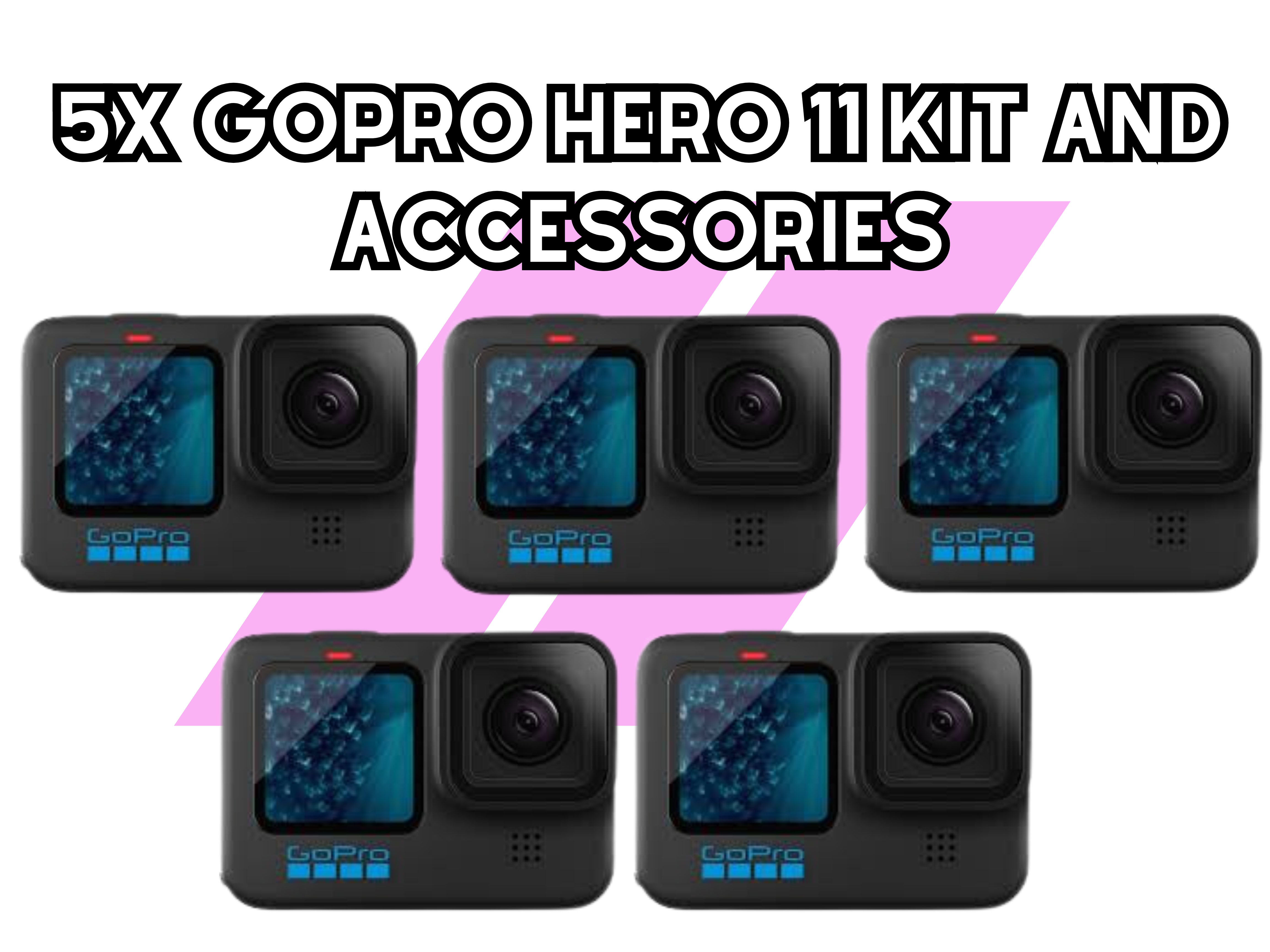 5x gopro hero 11 kit and accessories