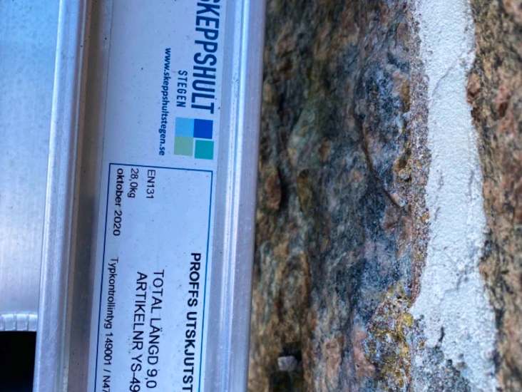 Stabil utskjutstege 9 meter