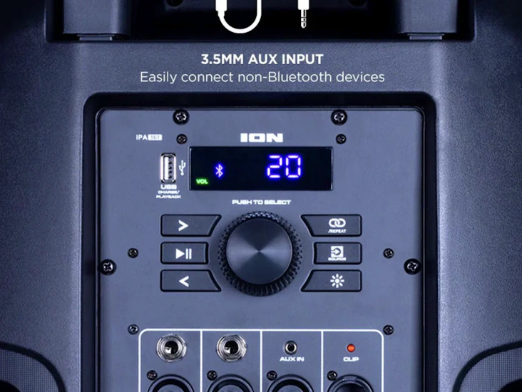 650w pa system/bluetooth speaker, stand & wireless microphone