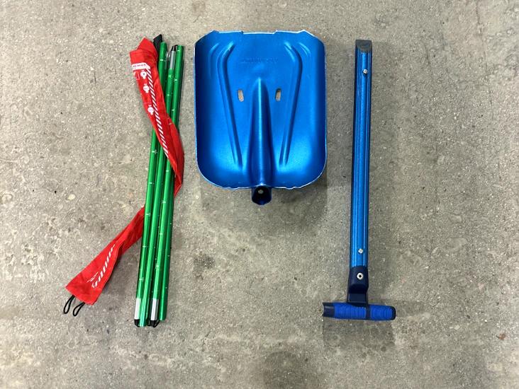 Skredsett mammut - søker, spade, stang