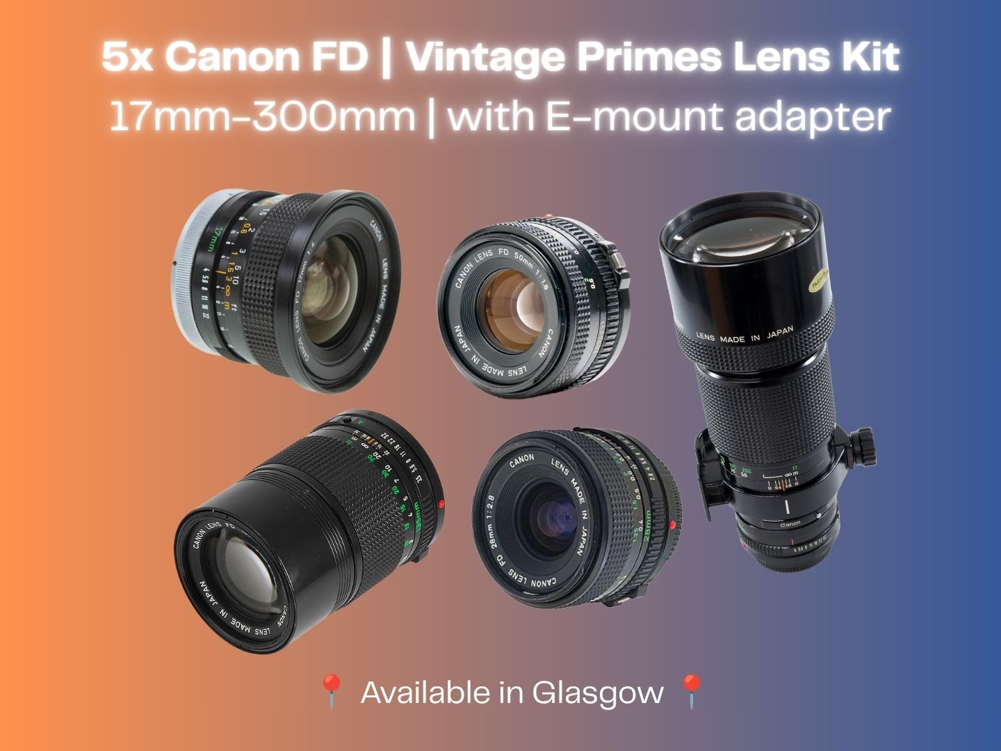 Canon fd primes | vintage lens kit