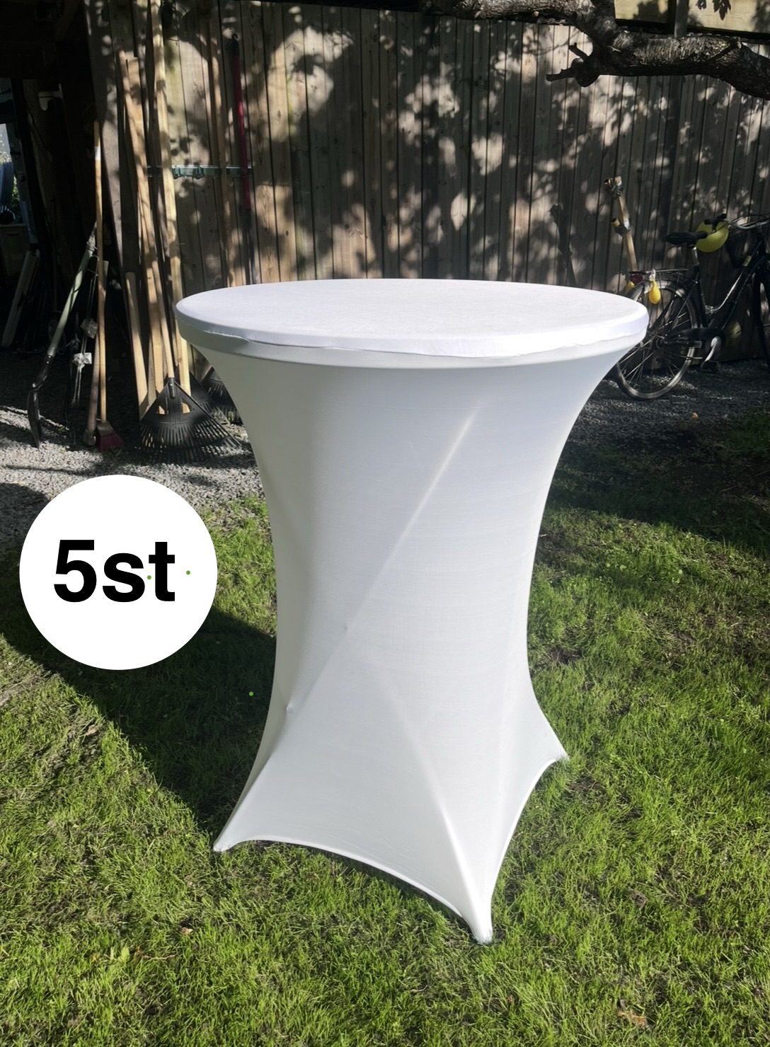 5 st ståbord med strumpa