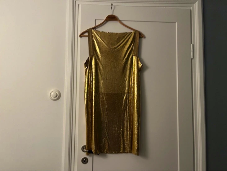 Guldklänning versace & hm