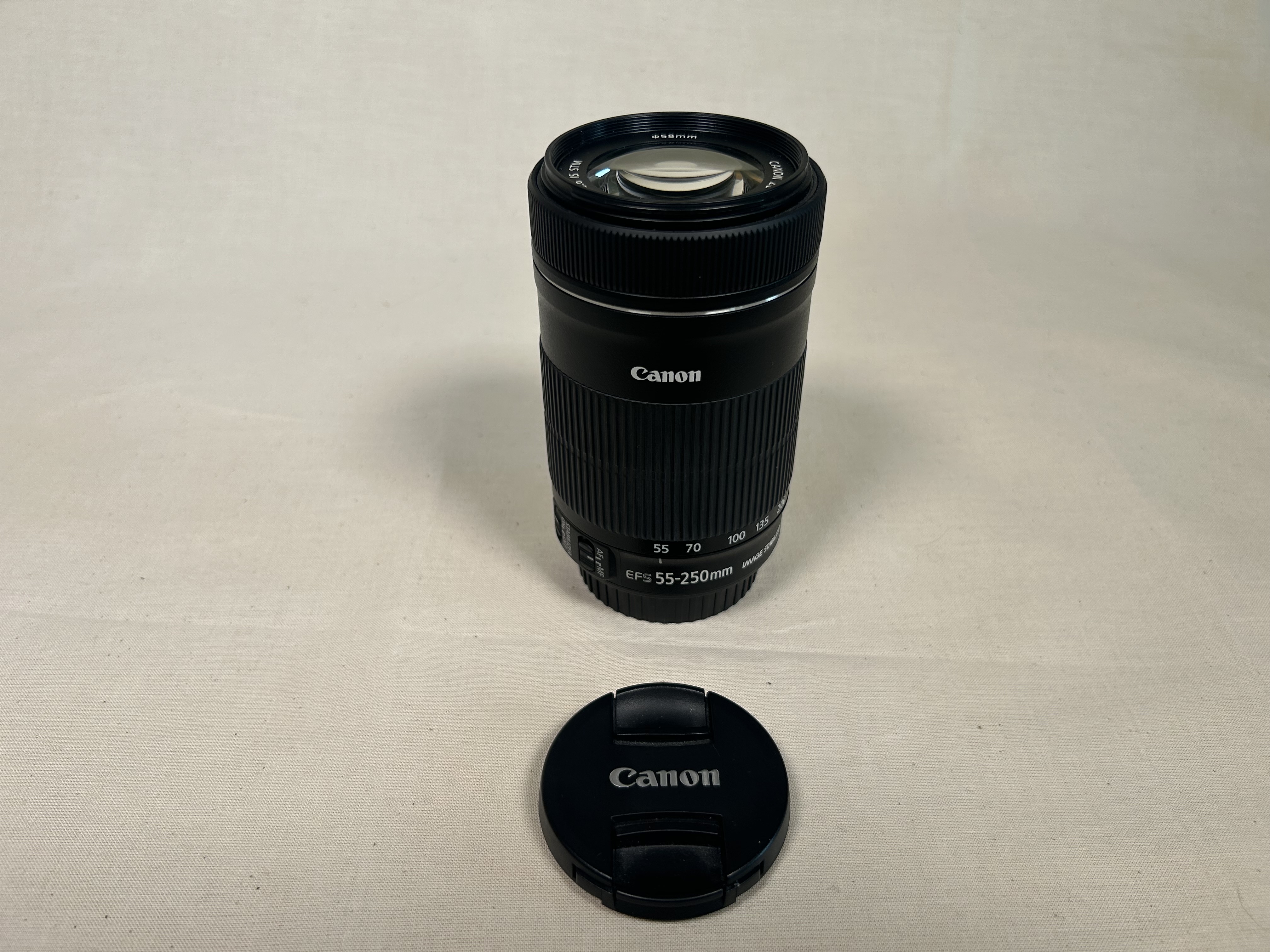 Canon ef mount, f4, 55mm - 250mm lens 