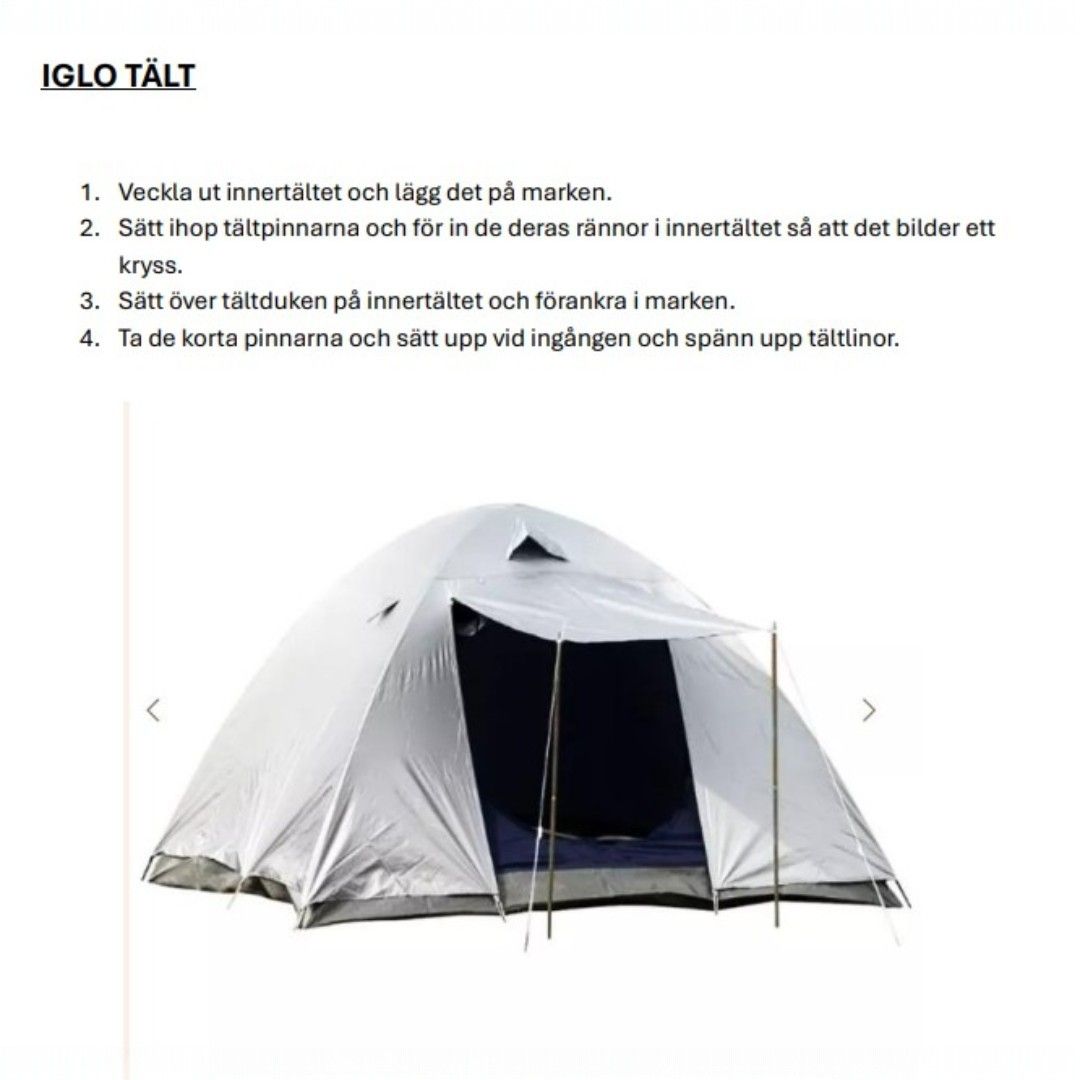 Vattentätt fyrmannatält 