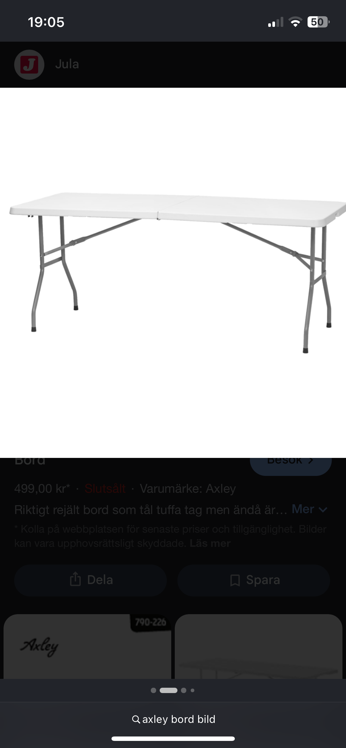 Paket med 2 st fällbord