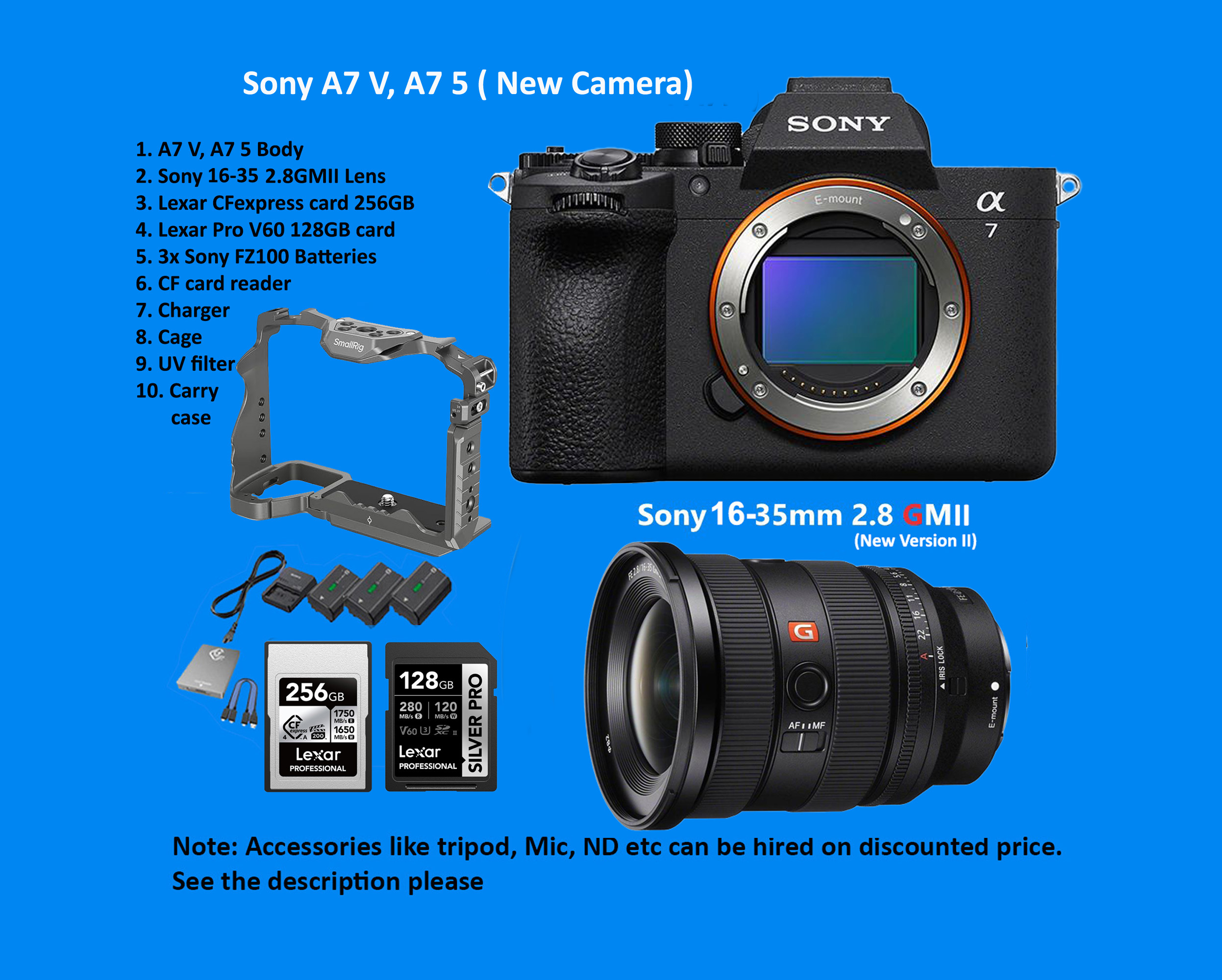 Sony a7 v, a7v, a7 5, a7 v plus sony fe 16-35 2.8gmii