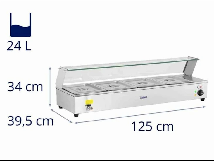 Vattenbad med 5 ×(1/2)gn