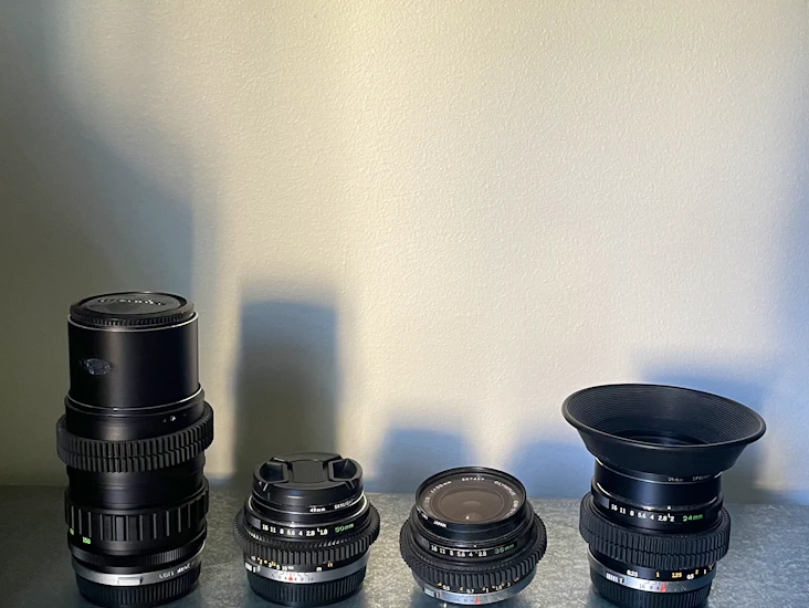 Olympus om optikk sett med ff ringer / adapter til sony e/fuji x