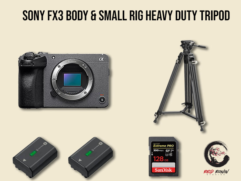 Sony fx3 body only & small rig heavy duty tripod