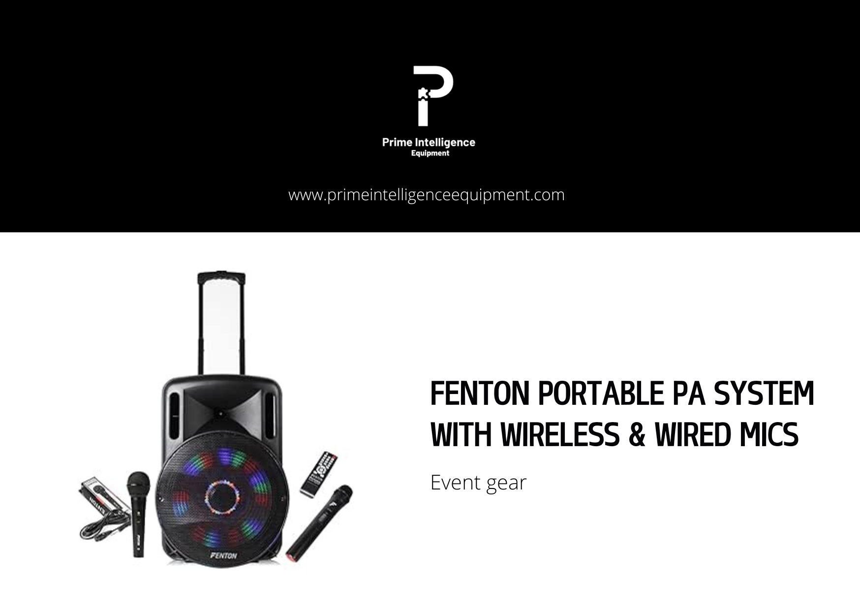 Fenton ft15led portable pa system