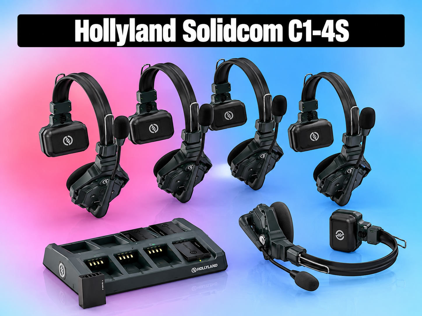 Hollyland solidcom c1-4s (4-person headset system)