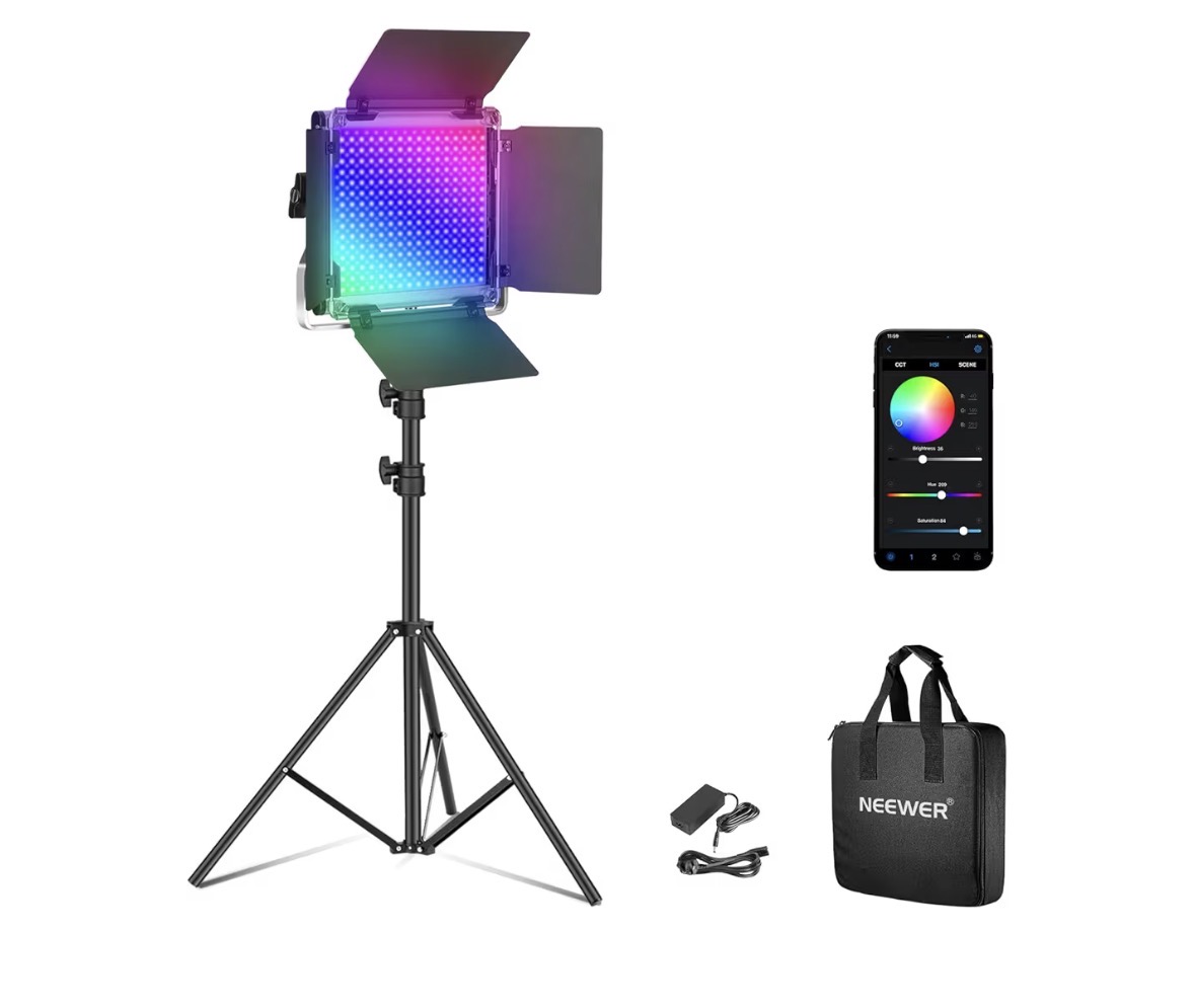 Neewer 660 rgb led panel light for hire – video light with stand rental