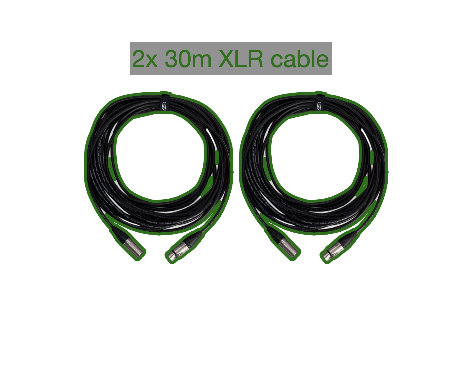 2x 30m xlr cables for audio