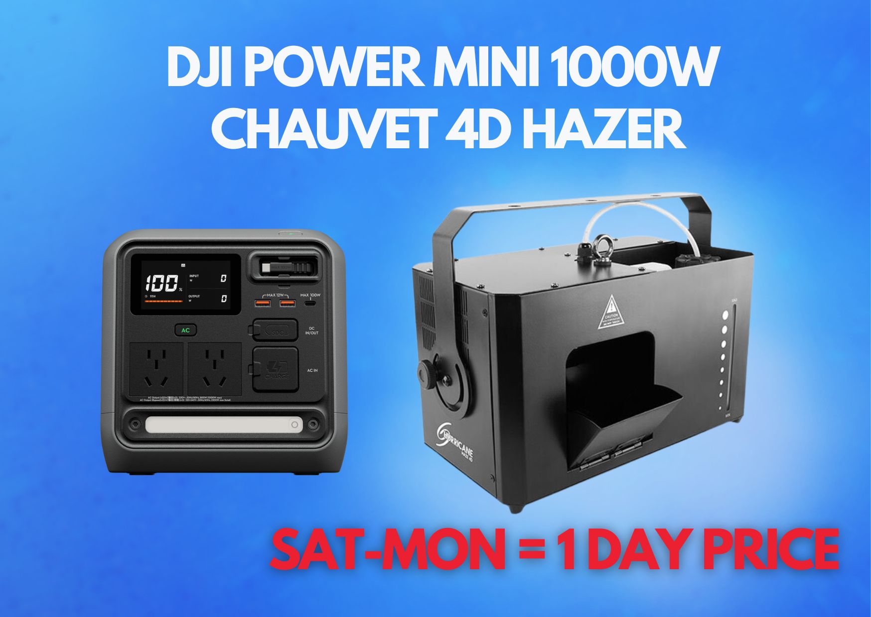 Chauvet 4d hazer+ dji power 1000 powerbank haze portable