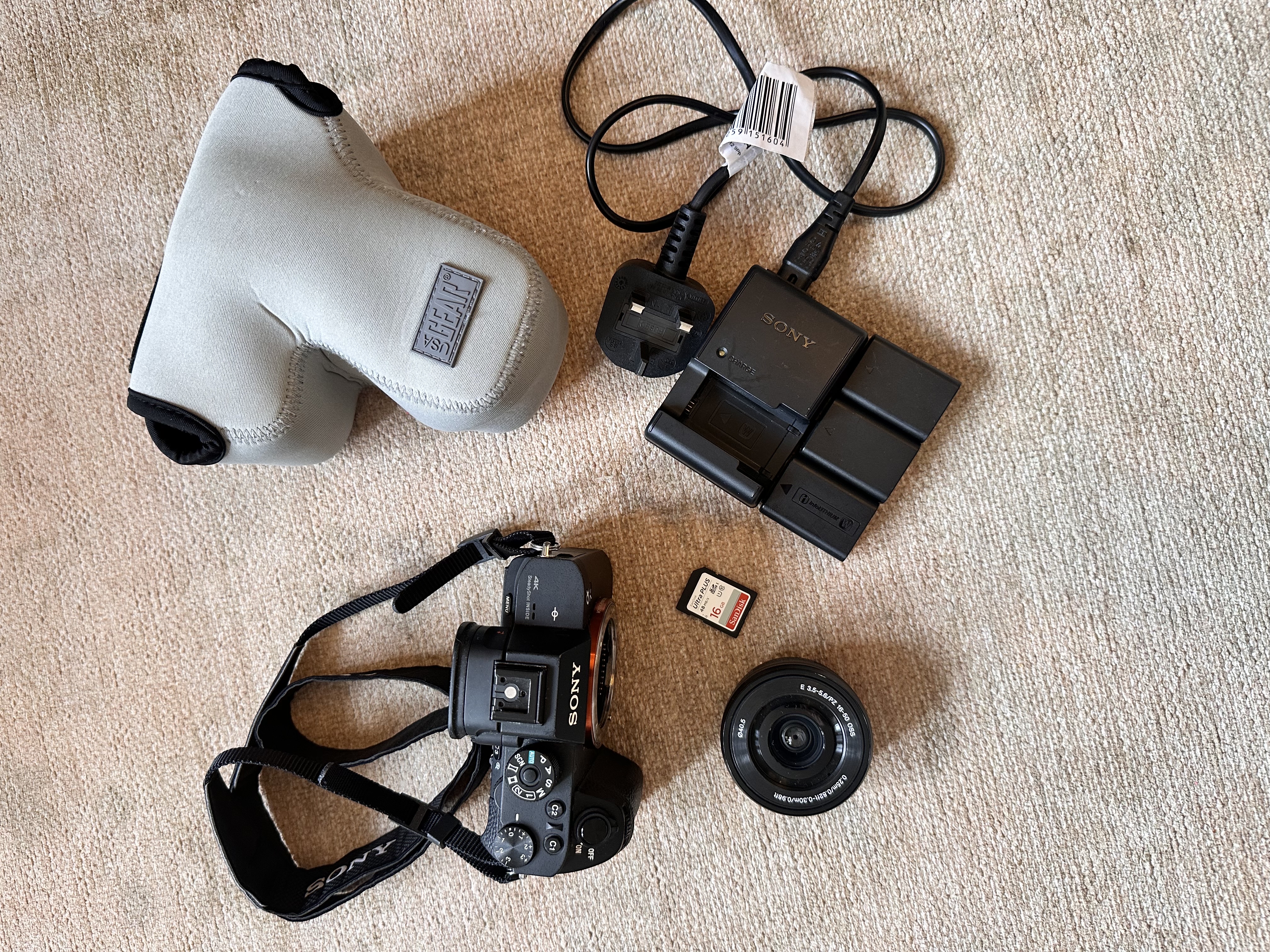 Sony alpha a7sii camery body only, 16 gb memory 