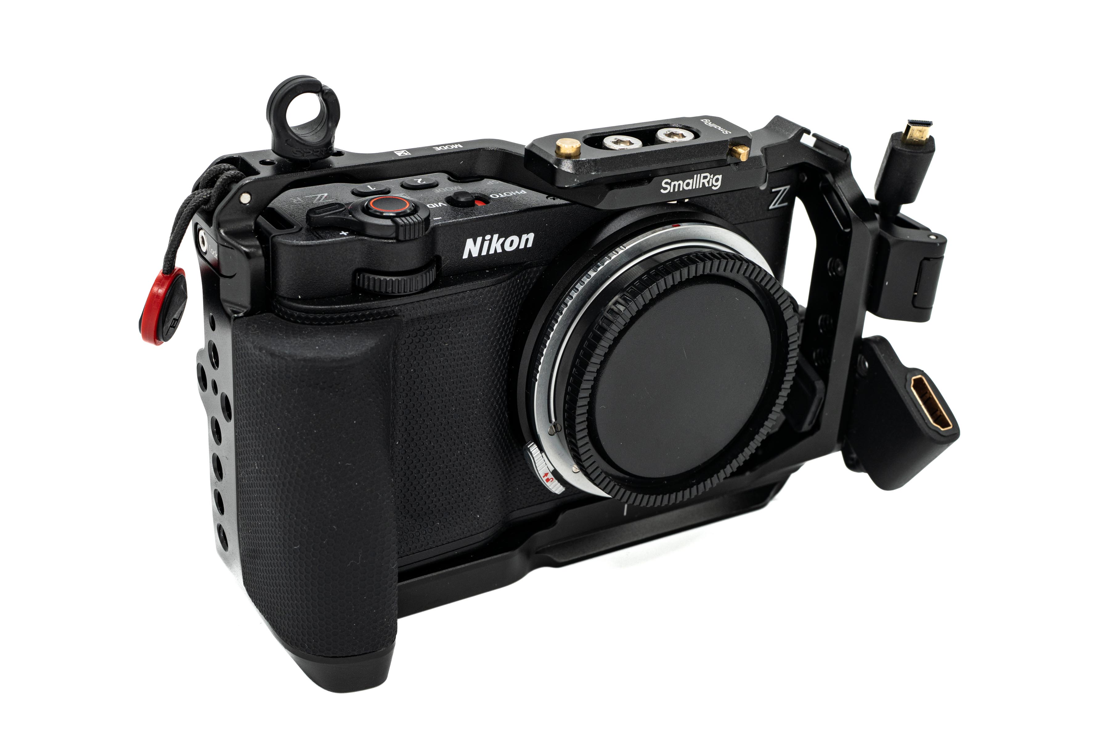 Nikon zr / red kamerahus - cinekamera med tillbehör