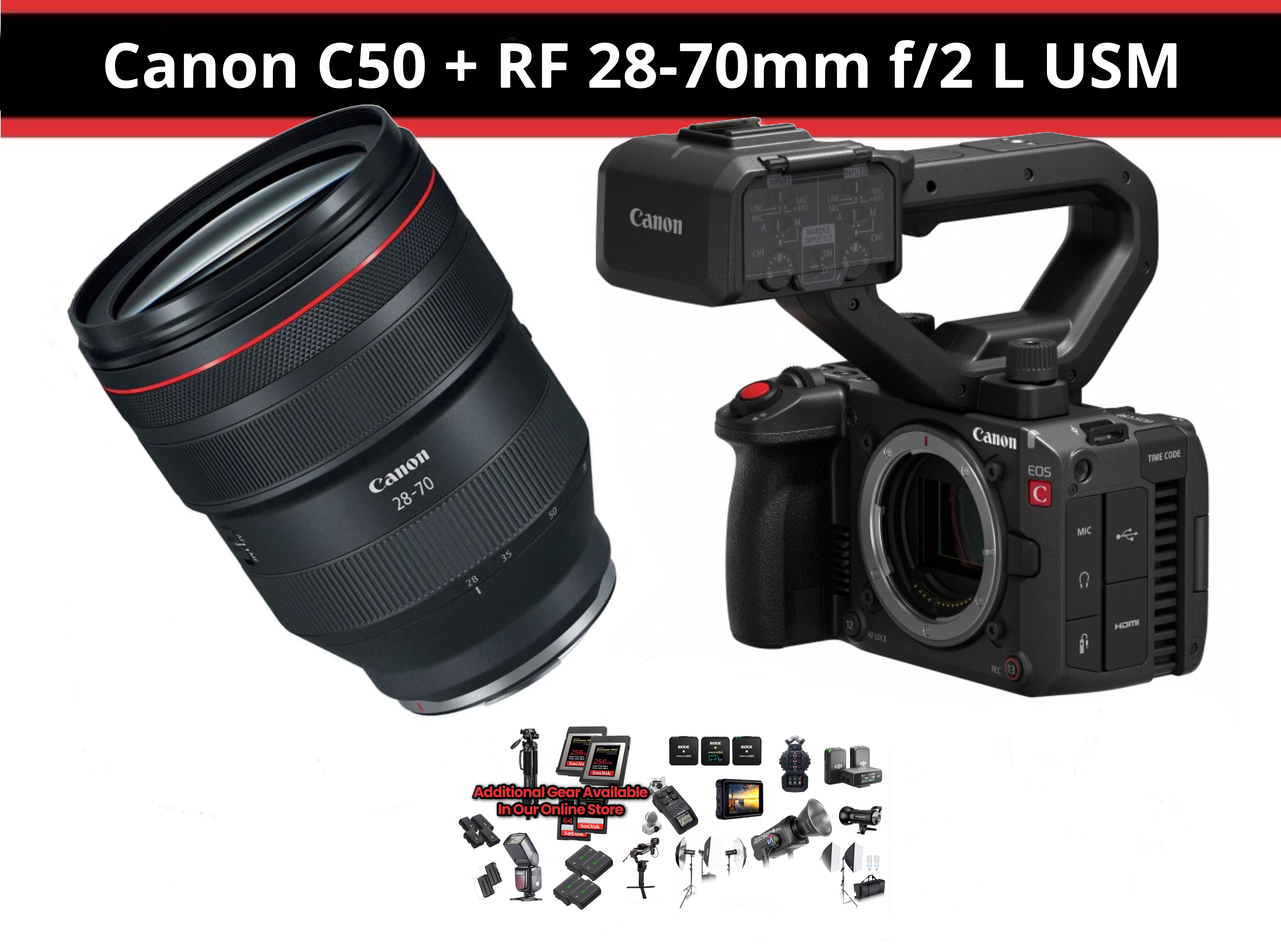 Canon c50 + 28-70mm f2 ( canon eos c50 )