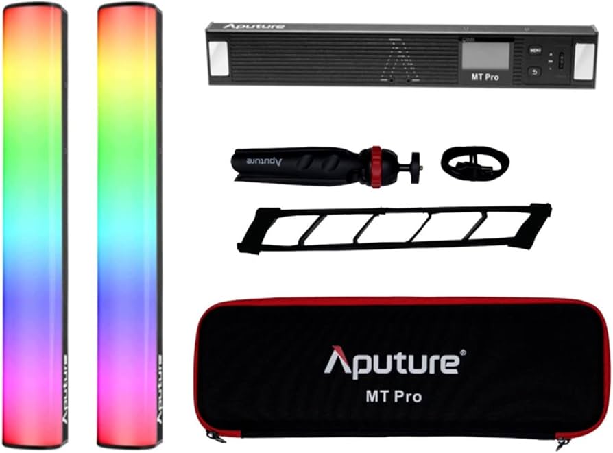 2x aputure mt pro full-color mini led tube light rgb