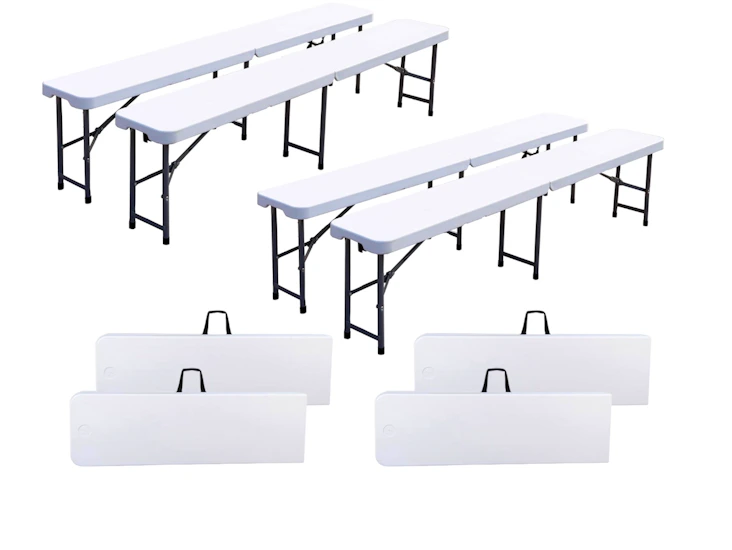 4x folding bench 6ft party event chair benches