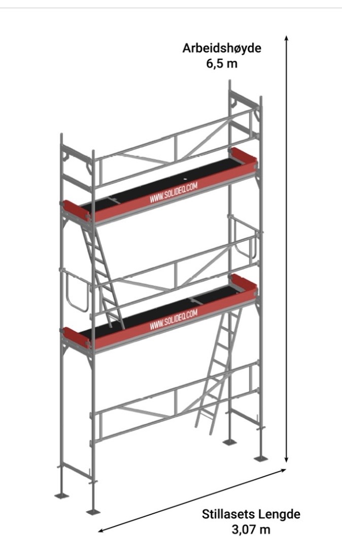 Aluminum stillas 16m2